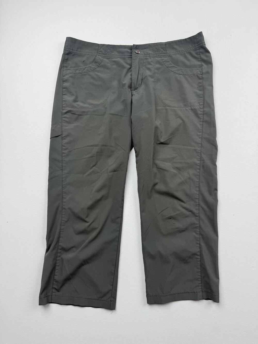 Patagonia Capri Pants Womens 6 Gray Microfiber Stretch Pockets Outdoor Hiking